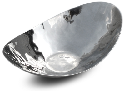 Hammered oval bowl