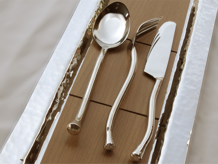 Hammered cutlery Q set